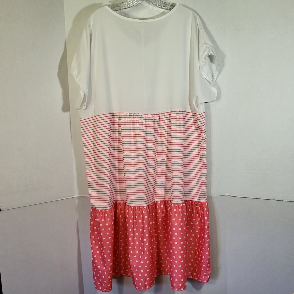 Gulang Women's Multi Pattern Sundress Size ? Coral Pink - Picture 6 of 8